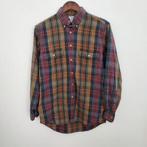 Brook Brothers Vintage Plaid Long Sleeve Button Down Sports Shirt